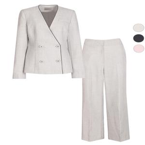 SET 여성 라색 봄가을 정장 자켓+팬츠 세트