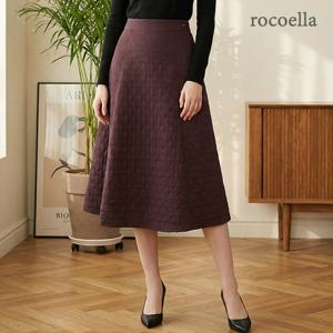 다니엘 자카드 퀼팅 패턴 A라인 스커트