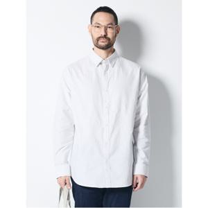 [CODI GALLERY]피치가공 내츄럴 옥스포드_그레이 스트라이프 (오버핏)-CNTDS0WZ11