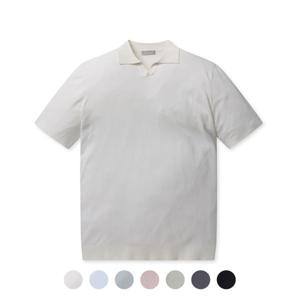남성 쿨 슬릿넥 카라 반팔 니트_EPD2ER1200