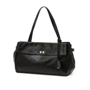 [인기신상] HIBA6E158BK_[H-ORA] 여성 오라 커뮤트 레더 숄더백 L