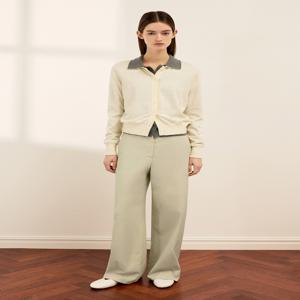 코튼 트윌 와이드 팬츠 SWWSLQ12100