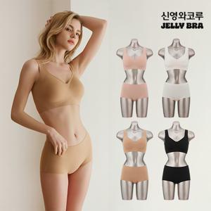 [S/M사이즈 한정] 젤리브라 올라운드 젤리퓨징 브라팬티 4세트