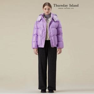 [정상가-399000원][Thursday Island] 자수 포인트 후드 다운 점퍼(T238MDJ232W)