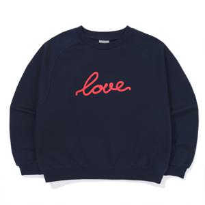 [빈] BA17TS01NV 레드 레터링 나염 맨투맨 티셔츠