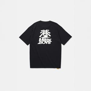 남녀공용 그래픽 반팔 티셔츠 페이퍼프레스 JWTCM25831BLK