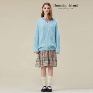 [정상가-219000원][Thursday Island] 부클 레글런 롱 풀오버(T238MSW231W)