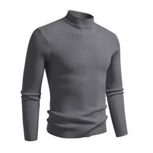 남성 겨울 골지 하프넥 목폴라 터틀넥 긴팔 반목티 긴팔 니트티 티셔츠