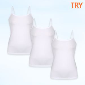 [TRY] 여성 쿨인견 슬럽 끈나시 3매 세트