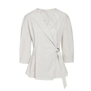 핀턱 플레어라인 랩 블라우스GR4N0BL491