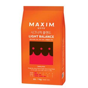 맥심 시그니처 블렌드 라이트 밸런스 원두 1kg