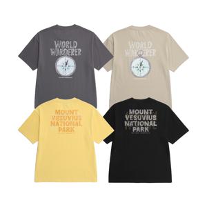 N252UTS907 트레져 컨셉 나침반 그래픽 세미오버핏 반팔 티셔츠 4종 택1