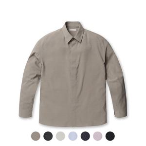 남성 세미오버핏 히든버튼 쿨폴리 긴팔 찰랑 셔츠_EPE2WC1352