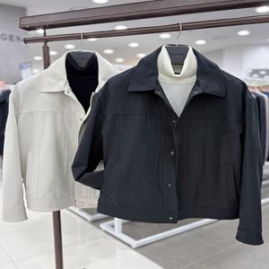 남자 간절기 봄 셔츠형 미니멀 트러커 자켓 캐주얼 아우터 단추형 점퍼 2컬러