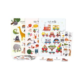 사운드 자석포스터 3종 택1 한글 영어 숫자 유아교구 학습놀이