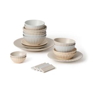 미각 색 4인 그릇세트 20P