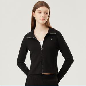 [정가 159000원]르꼬끄 여성 더블텐션 하이넥 슬림핏 집업 QP122OFT12_BLK