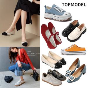 탑모델 2026봄신상 플랫 스니커즈 단화 키높이 운동화 메리제인 슬링백 블로퍼 하이힐 통굽로퍼 로퍼힐