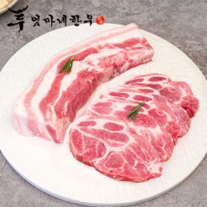 (신선집중) 엄마네한우 한돈 삼겹살/목살 500g+500g (총1kg) 3종 택1 / 주말 2일 단독 특가