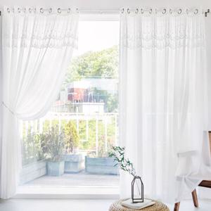 디망쉬 프릴 도톰 쉬폰커튼 거실 대형 180x233x2장
