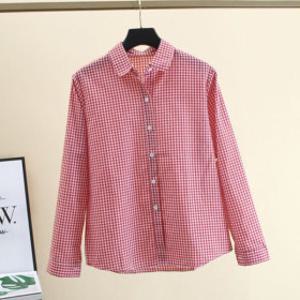 체크남방 블라우스 셔츠 빨간체크남방