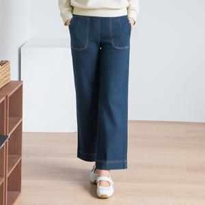 엄마옷 마담4060 팬츠 여성바지 데일리 스판데님와이드(~99size)-YPN2602014-