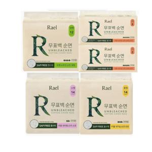 라엘 내추럴 무표백 순면커버 12팩 생리대 소형 중형 대형 오버나이트 모음