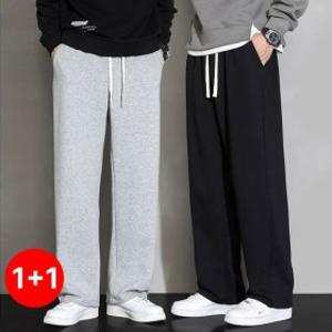1+1 스타일아유 봄가을 트레이닝 바지 남성 루즈핏 일자핏 캐주얼 와이드 팬츠 LP0956