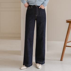 캔마트 피스 밴딩 와이드 데님 팬츠