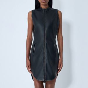 26 SS 디젤 D Eneas 모크넥 슬리브리스 집업 미니 드레스 블랙 A19606 0LHBE 9XX