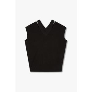 [보브] [AR/CHIVE] 트임 브이넥 슬리브리스 니트 탑 71152504A3