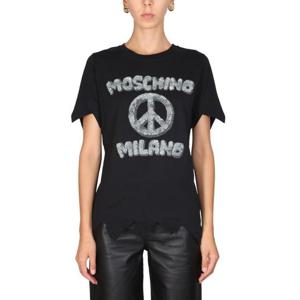 모스키노 반팔 티셔츠 07976041 1555 BLACK