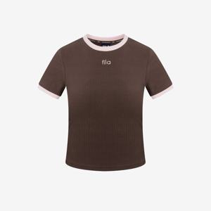 [휠라][FILA] 골지 캡내장 크롭 반팔티 (FS2ITH2252F_BRN)