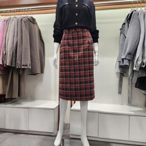 수스 HC04 체크 롱 스커트 S244BSKA59