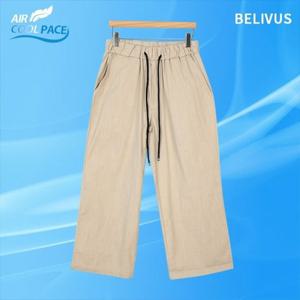 빌리버스 남자 린넨 와이드 팬츠 여름 8부 바지 BBJ004
