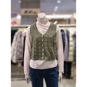 [트리아나]MARIO소고 크로셰 브이넥니트조끼AJ4VA05