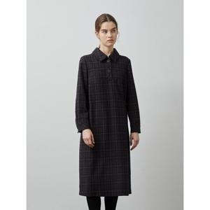 [올리비아로렌][비밀특가] 체크 카라 원피스_VOBOA4W9251