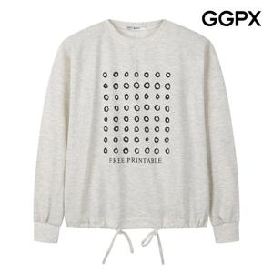 GGPX  서클 프린팅 스트링 티셔츠 GQ1TS031F