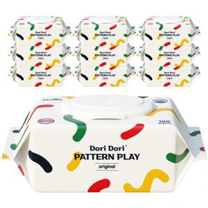 도리도리 오리지널 물티슈 캡형 100매x10팩 대용량 플레인 (55gsm)