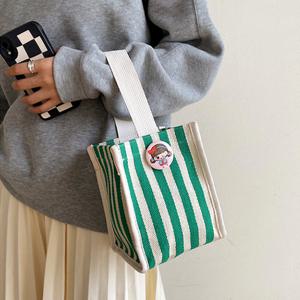 트라톤 스트라이프 사각 토트백 핸드백 미니에코백