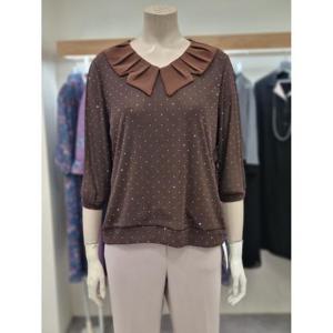 벨리시앙 세이브존07 V넥 도트 블라우스 BL5335