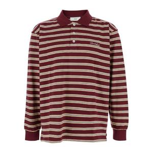 던스트 로고 자수 스트라이프 폴로 티셔츠 UDTS5C119D2 BURGUND