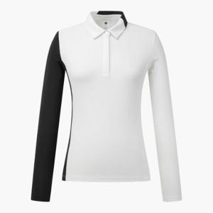 M 데상트골프웨어 GQC DQ12WFTL22-BWTG 여성 골지믹스 긴팔 티셔츠 / Bright White
