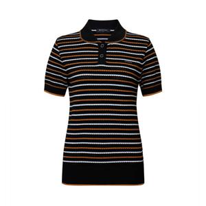 [와이드앵글] 여성 CO 투톤 스트라이프 폴로 스웨터 WWM26K71Z1