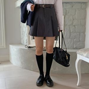 [옷자락]여자 베이직 플리츠미니스커트 프레피룩 에이라인 치마