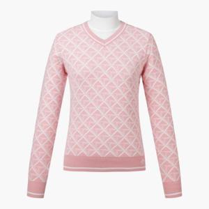 데상트골프웨어 GQC DP12WFKP11-LPKG 여성 레이어드룩 풀오버 스웨터 / LPKG