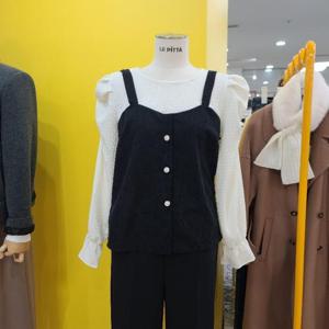 르피타 DP01 퍼프배색블라우스 L251UBL253