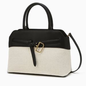 [닥스] 아이보리 가죽배색 면혼방 토트백 DCBA5E813IV