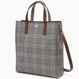 [닥스] 브라운 체크 가죽 토트백 DCBA5E877W2