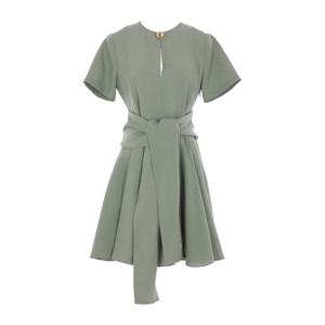 로에베 세이지 그린 비스코스-리넨 캔버스 원피스 S616Y09XB7 8